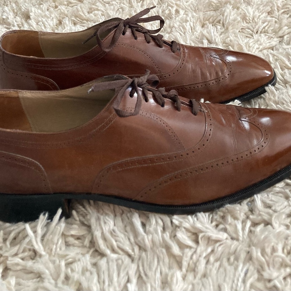 Classic Brown Leather Oxford Shoes